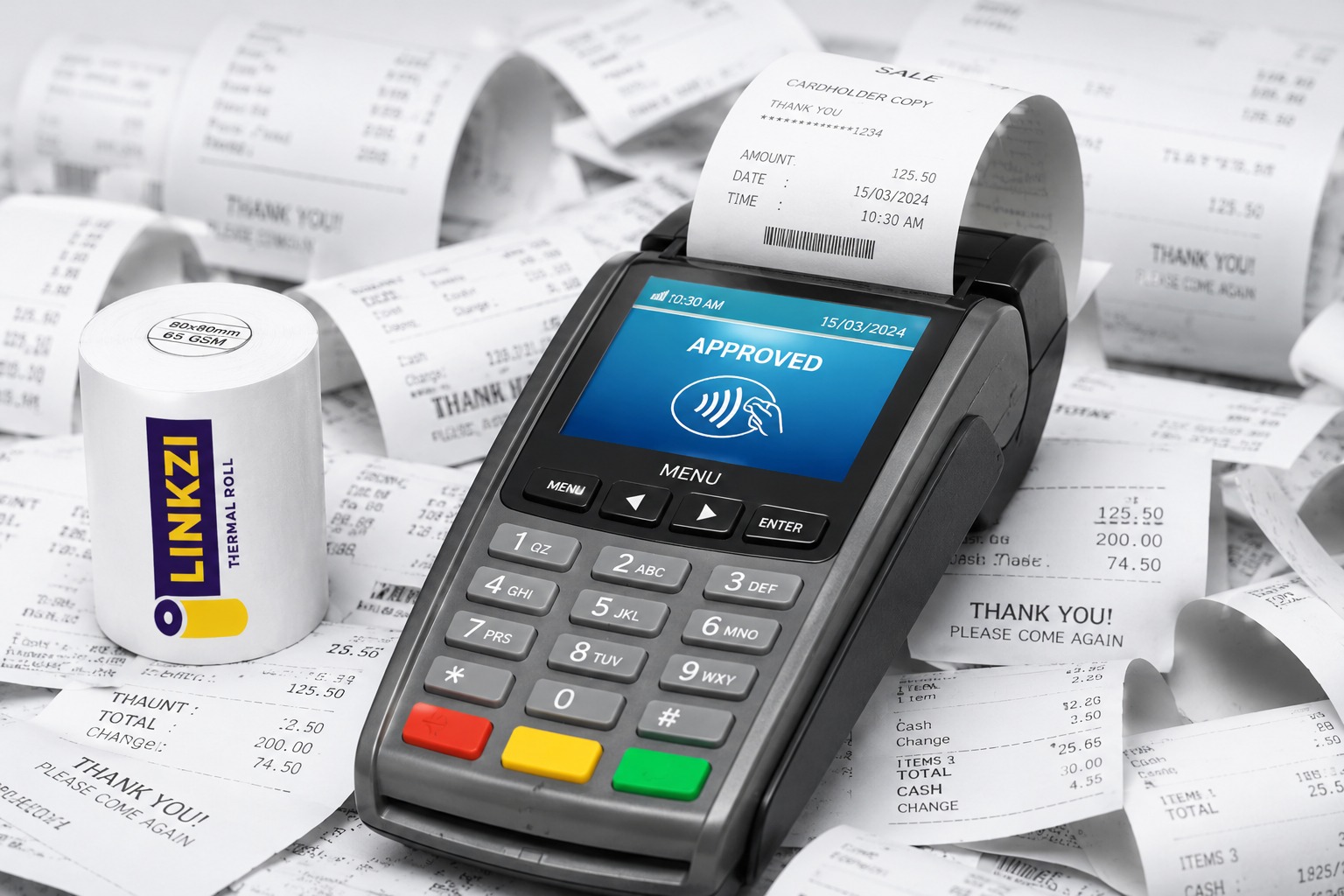 Thermal roll used in POS machine
